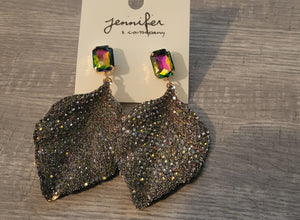 Leaf  bling earring 367