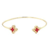 GOLD PLATED CLOVER BANGLE