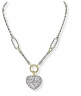 love heart clip necklace 380