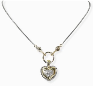 Gold heart Necklace 382