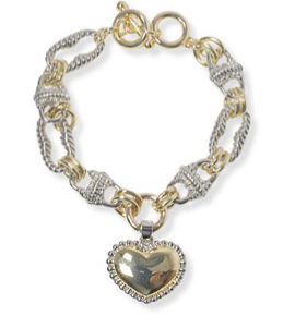 golden heart toggle bracelet 387