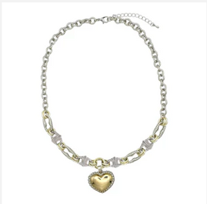 golden heart necklace 387