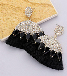 Bougie  tassel bling Earring 388