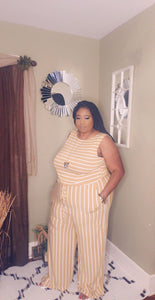 CHILL MODE JUMPSUIT (LTMUSTARD-P) - Flawless Story Boutique