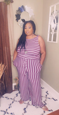CHILL MODE JUMPSUIT (EGGPLANT)-P - Flawless Story Boutique